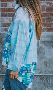 Davi & Dani Pladi Button Down Long Sleeve Shirt