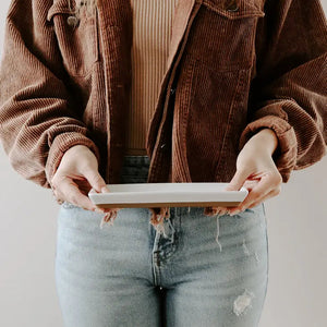 PREORDER: Stoneware Tray in Glossy White