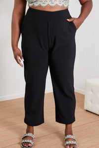 Zenana Always Classy Full Size Cropped Pants in Black