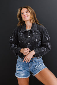 Joanie Cropped Denim Jacket