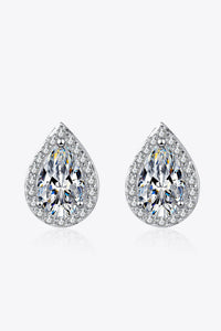 1 Carat (each) Moissanite Teardrop Stud Earrings