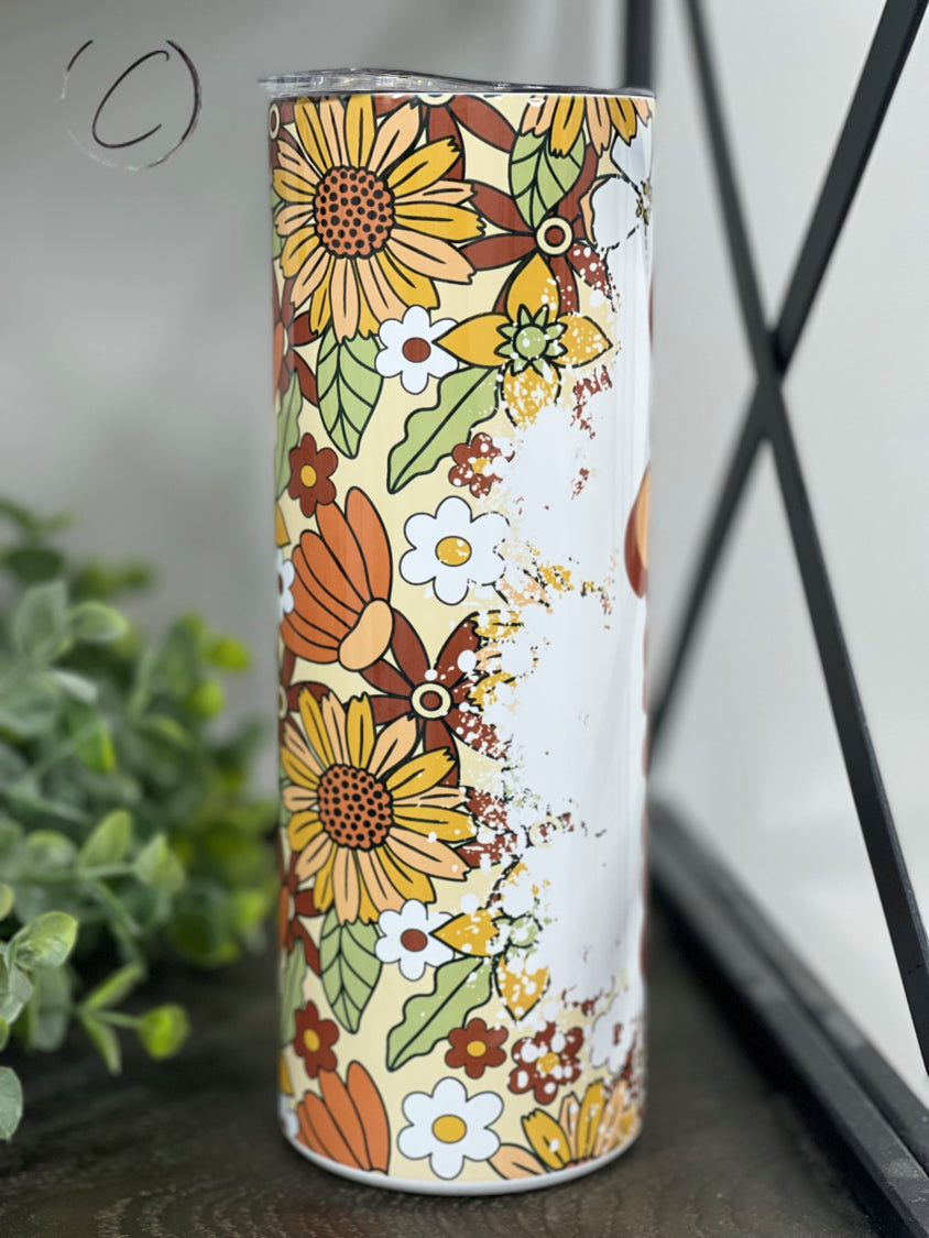 PREORDER: Retro Wildflower Mama 20oz Skinny Tumbler