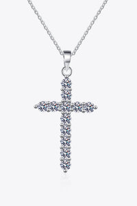 Cross Moissanite Necklace 3.6 carats