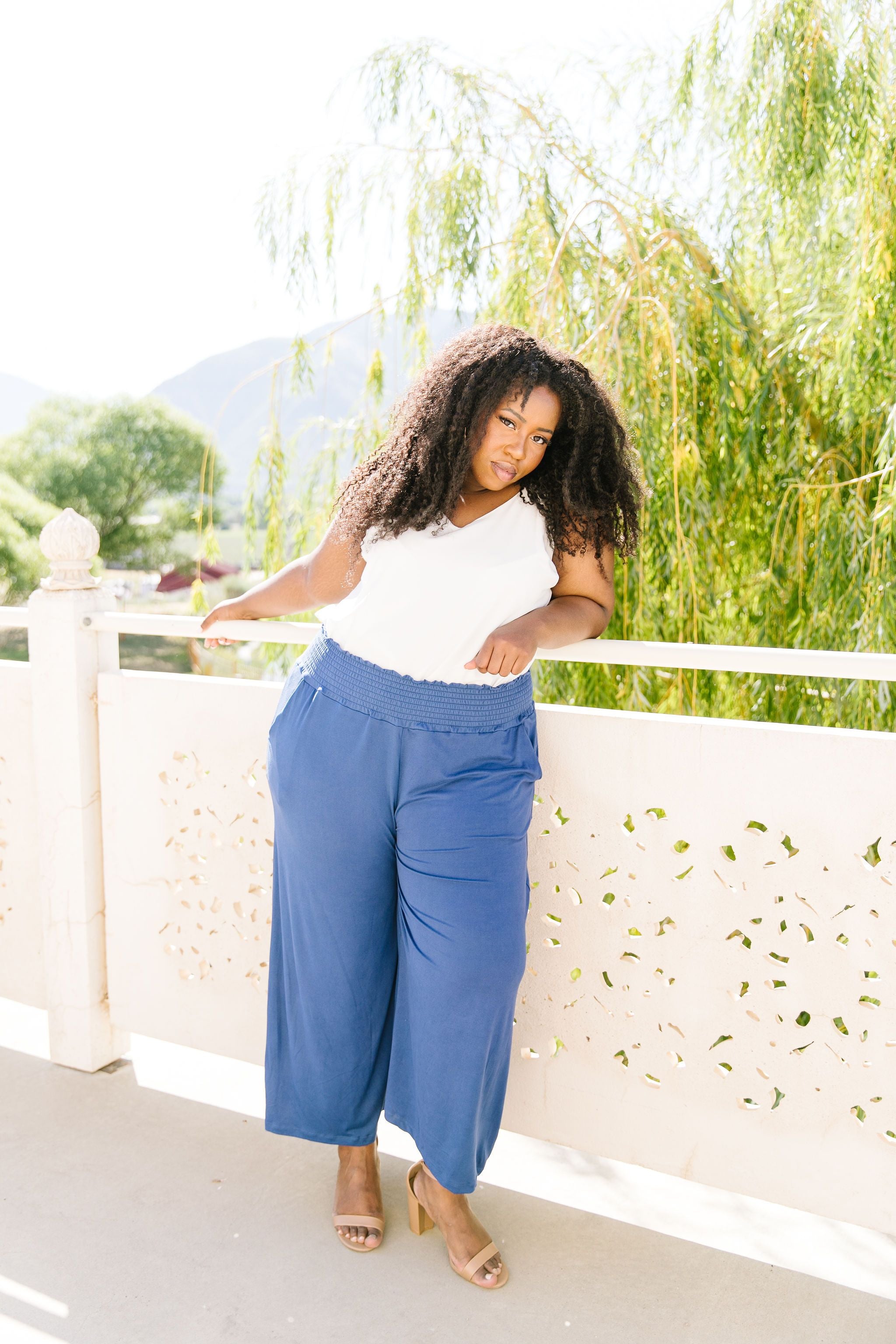 Go Get 'Em Gaucho Pants In Navy