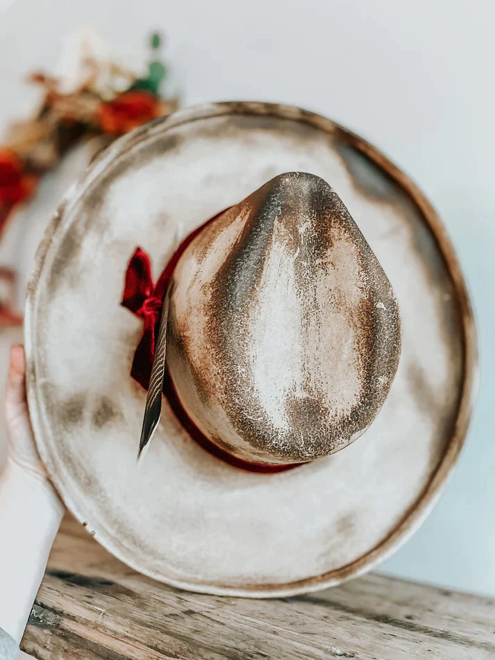 PREORDER: Scarlet Distressed Fedora