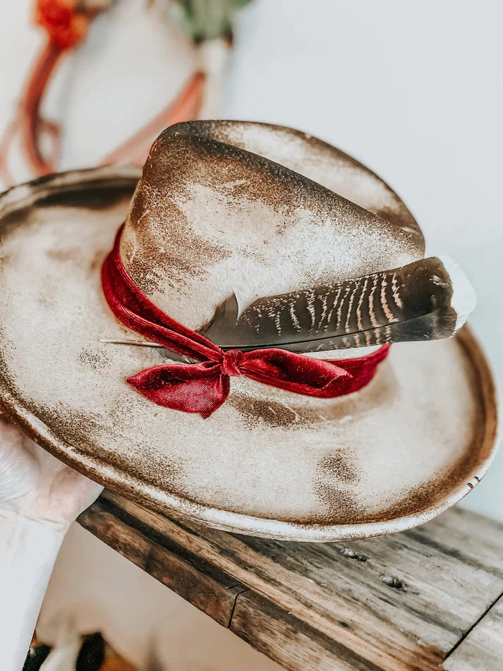 PREORDER: Scarlet Distressed Fedora