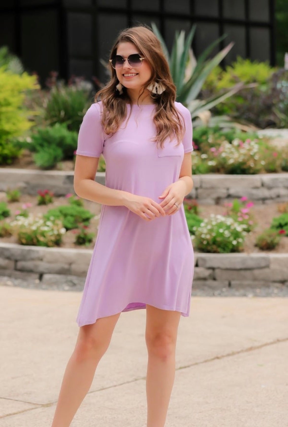 PREORDER: Maddy T-Shirt Dress in Lavender