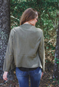 PREORDER: Dylan Suede Jacket in Olive