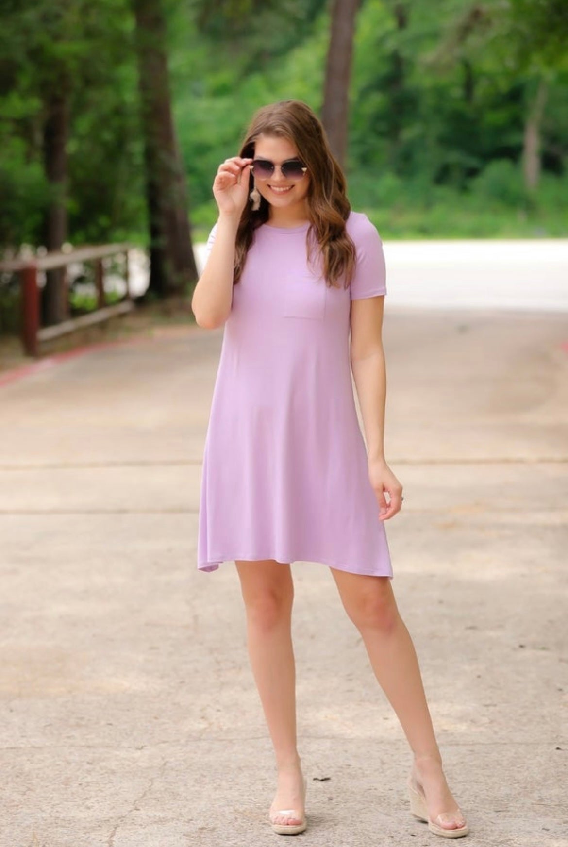 PREORDER: Maddy T-Shirt Dress in Lavender