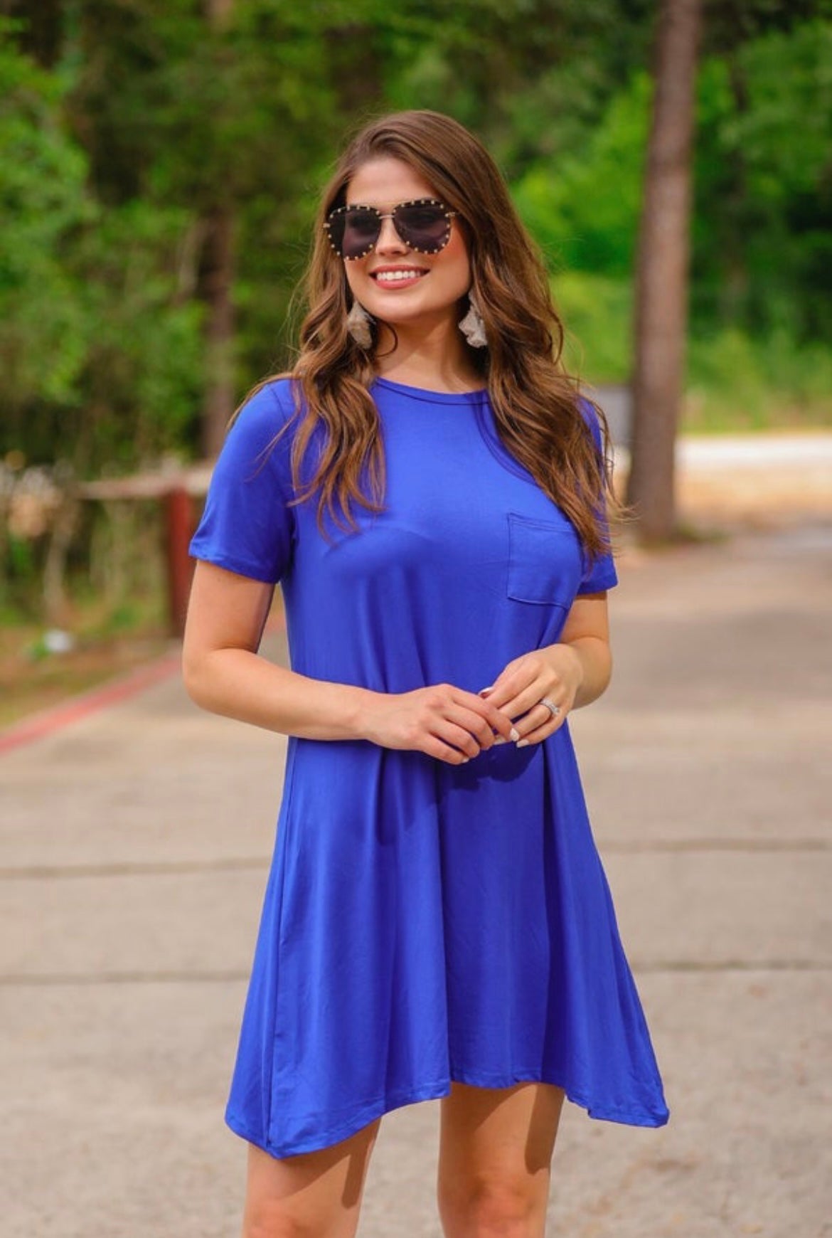 PREORDER: Maddy T-Shirt Dress in Royal Blue