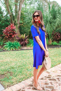 PREORDER: Maddy T-Shirt Dress in Royal Blue