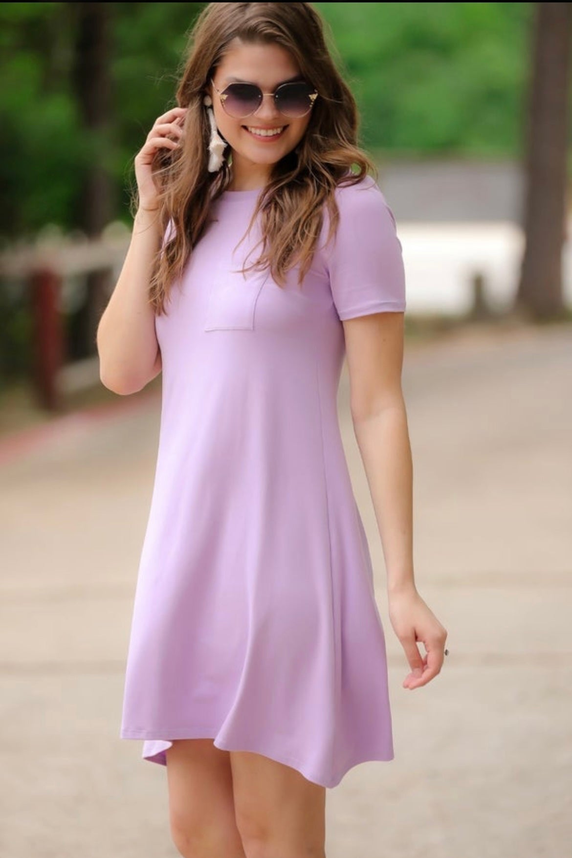 PREORDER: Maddy T-Shirt Dress in Lavender