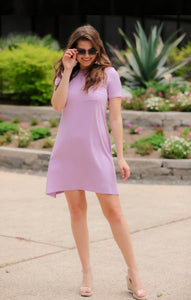 PREORDER: Maddy T-Shirt Dress in Lavender