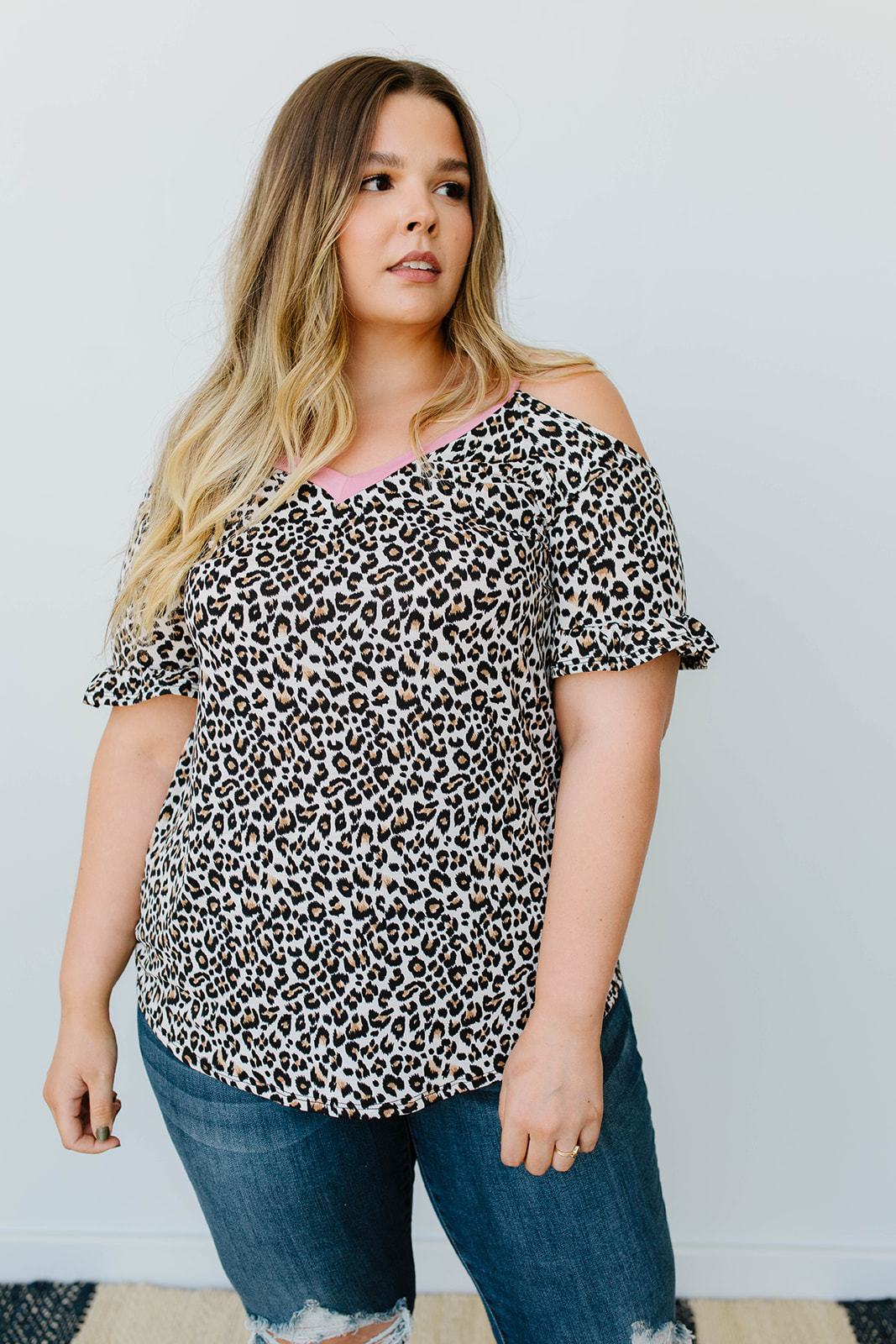 Kitty Cat Cold Shoulder Top