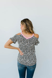 Kitty Cat Cold Shoulder Top