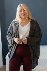 Slouchy Vibe Cardigan in Charcoal