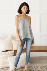 Full Scallop Sage Camisole