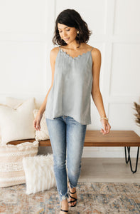 Full Scallop Sage Camisole