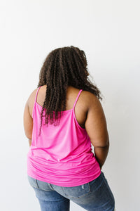 Simply Twisted Tank In Pink