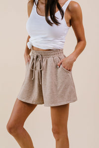 Soft Landing Drawstring Shorts In Mocha