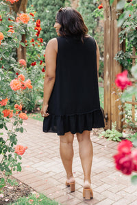 Tiered in Black Dress