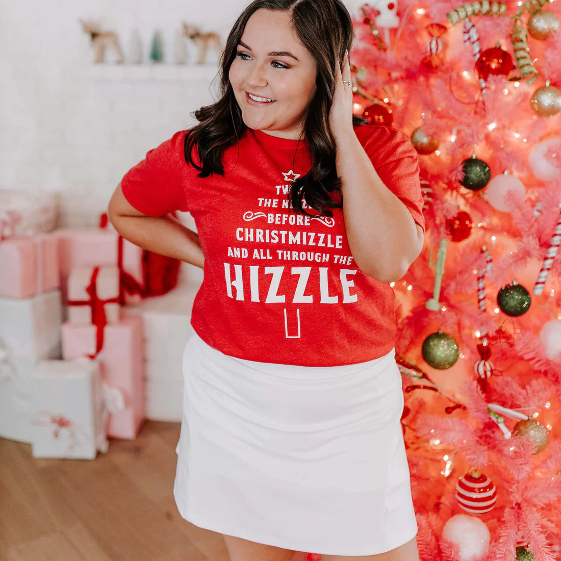 PREORDER: Twas the Nizzle Before Christmizzle Tee in Red